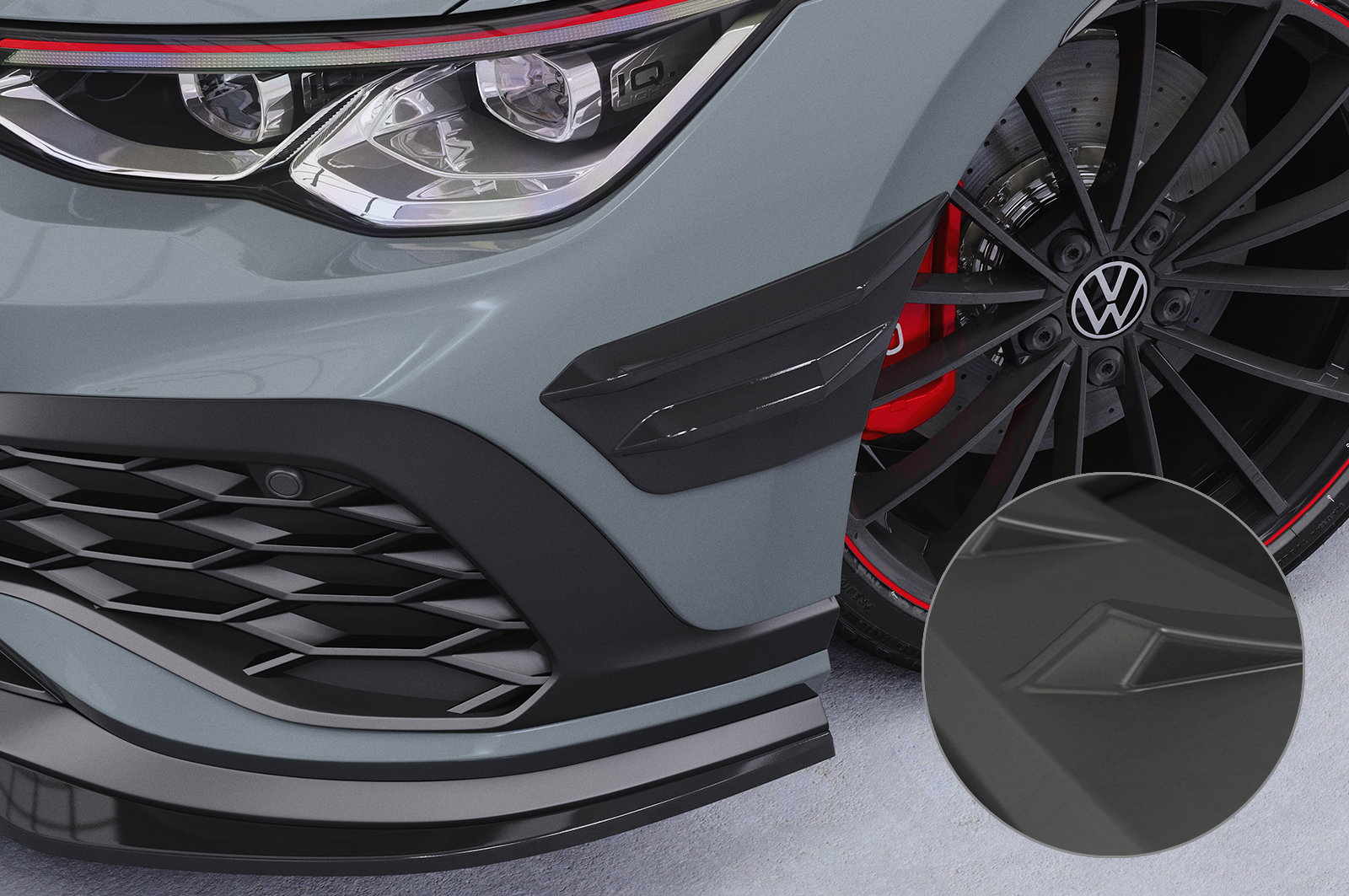 Front Canards for VW Golf Mk8 GTI, GTI Clubsport